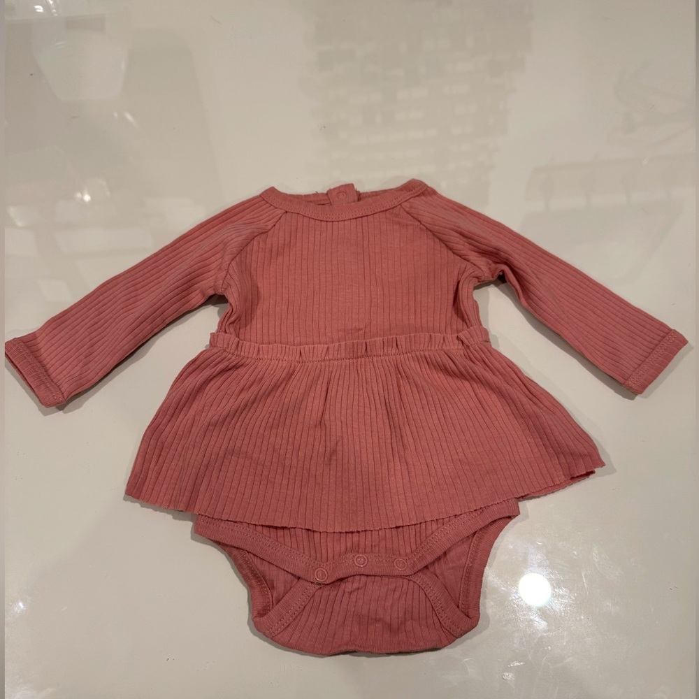 SpearmintLOVE Ribbed Skirt Onesie